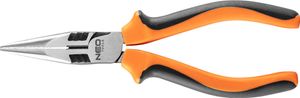 NEO TOOLS Flachrundzange 40% FS 160 mm 01-154, 2-Komponenten-Griffe, CrNi-Stahl, 58-64 HRC