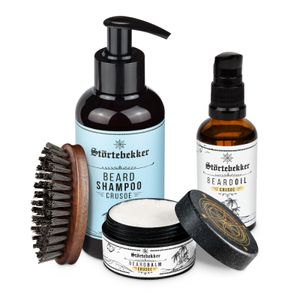 Störtebekker Bartpflege Set "Anti Juckreiz" - Für die tägliche Bartpflege - Mit Bartöl, Bartbalm, Bartshampoo und Bartbürste - Beard Care Set Men