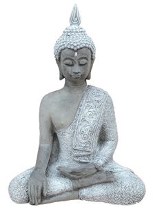 stoneandstyle Steinfigur meditierender Shiva frostfest wetterfest Steinguss