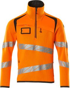 Mascot Strickpullover mit kurzem Reißverschluss Accelerate Safe 19005, Farbe:hi-vis orange/dunkelanthrazit, Größe:3XL