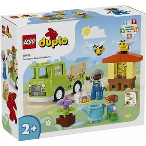 LEGO DUPLO Town Imkerei und Bienenstöcke, Lernspielzeug für Kleinkinder mit 2 Figuren und einem fahrbaren LKW, Set zum Bauen und Umbauen, Spielzeug für Kleinkinder ab 2 Jahren 10419