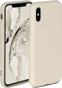 ONEFLOW® Soft Case kompatibel mit iPhone X / iPhone XS - Hülle aus Silikon, Creme