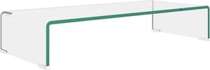 vidaXL TV-Tisch/Bildschirmerhöhung Glas Transparent 70x30x13 cm