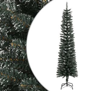 vidaXL Künstlicher Weihnachtsbaum mit Ständer Schlank Grün 210 cm PVC