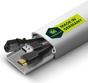 Yourkon Aluminum Kabelkanal Berlin 75 cm RAL9010  5x2,6cm weiß gepulvert