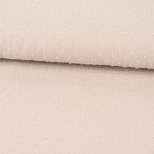 Double Gauze Musselin DOBBY Knötchen einfarbig sand 1,35m Breite