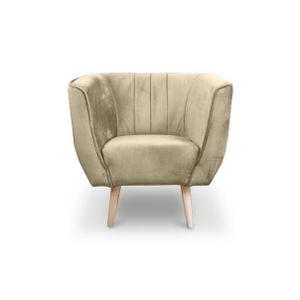 BETTSO 1 sizer Sofa im skandinavischen Stil PIK 1 MON02 Ecru Beige Creme Hellweiß