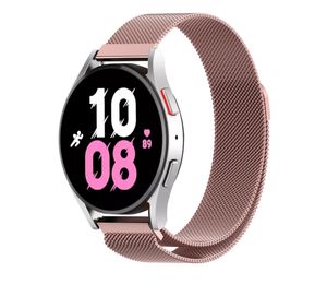 Strap-it Milanese Armband - Kompatibel mit Samsung Galaxy Watch 5 Armband 44mm Edelstahl Armband mit Magnetverschluss - Ersatzarmband - Hochwertiges Material - für Smartwatch 20mm Armband Rosa