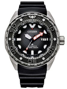 Citizen Herren Automatik Armbanduhr aus Titan mit Kautschuk Band Promaster Marine Taucheruhr - NB6004-08E