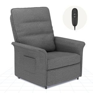 FLEXISPOT Elektrické polohovací křeslo s funkcí polohování a letním potahem Nastavitelné TV křeslo a TV křeslo, opěradlo 105°-155° (světle šedé) FLEXISPOT Elektrické polohovací křeslo s funkcí polohování a letním potahem Nastavitelné TV křeslo a TV křeslo, opěradlo 105°-155° (světle šedé)