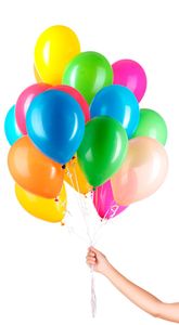 30 Helium Ballons 23cm mit Bindebändern Karneval Fasching Party