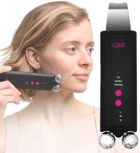 GESS MAMBA Ultraschall-Gesichtswäscher Mitesser-Entferner Mit EMS-Massagerollen