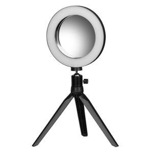 Lampa Led Mini Ring Light 6" Z Lusterkiem I Stojakiem Na Telefon
