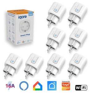 8x iqore Intelligente WiFi WLAN Steckdose mit Strommessung und Sprachsteuerung, Timer, SmartLife App, Mini Smart Plug, Alexa & Google