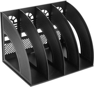 Schreibtisch-Aktenschrank, stabiler Schreibtisch, 4 Abschnitte, Zeitschriften-Kunststoffhalter, Rahmen, Aktenteiler, Dokumentenordner, Präsentationsständer, Präsentations- und Aufbewahrungsbox