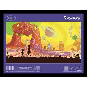 Rick And Morty - Gerahmtes Poster "Classrickcal 100yrs" PM8256 (40 cm x 30 cm) (Bunt)