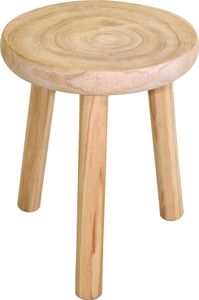 2.03 Prírodná drevená stolička SHAOLIN s tromi nohami - cca Ø 30 cm x 35 cm - Drevená stolička (malá)