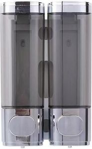 3-in-1-Organizer für Duschpumpenspender zur Wandmontage, dual bottles, Silber