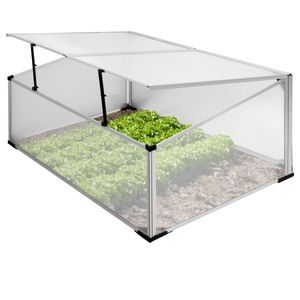 ECD Německo Rámový skleník s dvoudílnou střechou, 100x60x40 cm, 0,6 m²