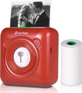 PeriPage A6 Mini-Taschendrucker HD 304DPI Bluetooth Drucker Multifunktions-Fotodrucker Sofortbild-Thermodrucker Instax Handy Sticker Drucker Kompatibel mit Android iOS Windows