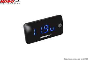Voltmeter Koso Slim Line New Generation und Thermometer Blau