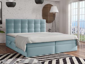 MEBLITO Boxspringbett Doppelbett Elegante Bett mit Bettkästen 180x200 Schlafzimmer Matratze H3 Topper