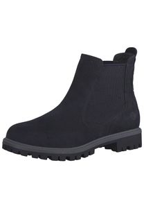 Tamaris Damen Stiefelette Chelsea Boot Leder Stretch ohne Verschluss 1-25401-29, Größe:38 EU, Farbe:Blau