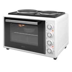 ECG ETH 3502W Mini-Backofen mit 35L, 1400W, 2 Kochplatten