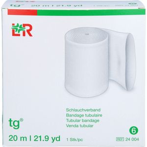 TG Schlauchverband weiß, Größe 6 für Arm, Bein (mittel) - 6,5cm x 20m