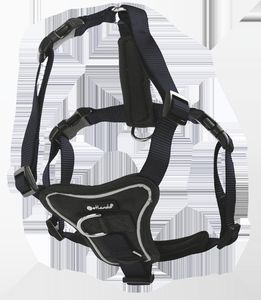 Petlando Basic Comfort Plus Geschirr Extraschnalle verstellbarer Bruststeg schwarz Größe XXL