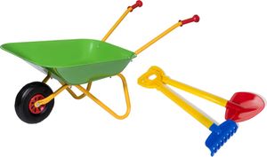 Schubkarre Rolly Toys mit Schaufel und Rechen, Metallschubkarre für Kinder