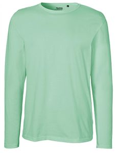 Herren Long Sleeve T-Shirt / 100% Fairtrade-Baumwolle - Farbe: Dusty Mint - Größe: L