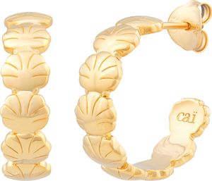 cai Creole 925 Sterling Silber gelb vergoldet Muschel