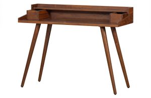 Basiclabel Birk Schreibtisch mit 2 Ablagen aus Akazienholz, Braun