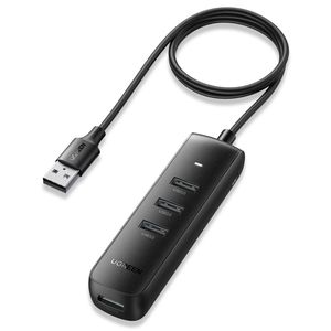 UGREEN CM416 4in1 USB auf 4x USB Adapter Netzteil Verteiler USB Port Datenhub schwarz