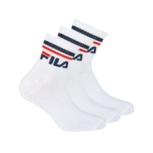 FILA Uni Socken, 3 Paar Quarter - Kurzsocken, Sport, Logo-Bund, uni Weiß 39-42