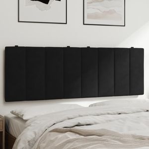 vidaXL Kopfteil-Kissen "Hanko" Schwarz 140 cm Samt