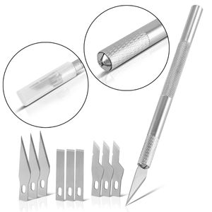 STAHLWERK Skalpell Set Cuttermesser Bastelmesser mit Präzisionsklingen 10 teilig