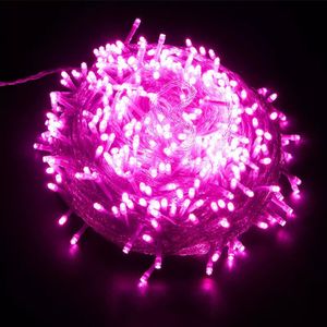 Lichterkette 30m 300 LED 8 Lichtmodi Wasserdicht Innen Außen Weihnachten Hochzeit Party Garten Deko, Rosa