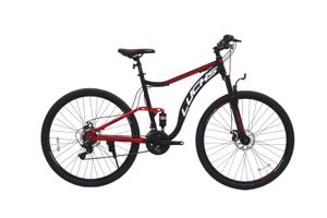 LUCHS Mountainbike Wildcat 29 Zoll Fully MTB Mountainbike Fahrrad Bike 21 Gang Kettenschaltung von Shimano Schwarz/Rot