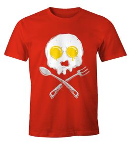 Herren T-Shirt - Egg Skull Spiegelei Totenkopf - Moonworks  XL