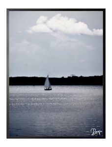 Segel Boot Holz Foto Bild 40x60cm Kunst Fotografie Wand Yacht See Wind Schiff