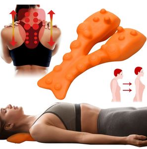 3 in1 14-Punkt-Trapezius Triggerpunkt Massagegerät Druck Ablassen Rücken Taille Akupressur Nackenkissen Trapezius-Nackenmassagegerät 33*14.5CM Massagegerät
