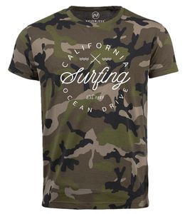 Herren Camo-Shirt California Surfing Ocean Drive Summer T-Shirt Camouflage Tarnmuster Neverless® camo XL