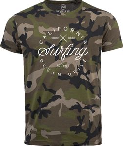 Herren Camo-Shirt California Surfing Ocean Drive Summer T-Shirt Camouflage Tarnmuster Neverless® camo XL