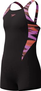 Speedo Hyperboom Badeanzug / Legsuit für Mädchen mit langem Bein, Farbe:Schwarz, Kinder Größen:164
