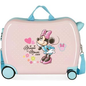 Minnie Maus Sitzkoffer Kinder Hartschalen Koffer Joumma Bags Sitzkoffer Ziehkoffer Kinderkoffer 34 Liter Disney Rosa