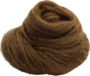Filzwolle zum Trockenfilzen und Nassfilzen - Farbe Braun-Gelb-Meliert 20gr.