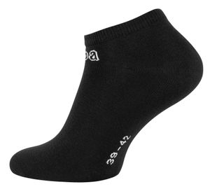 12 Paar KAPPA ® Herren Baumwolle Sneaker Socken Schwarz 43-46