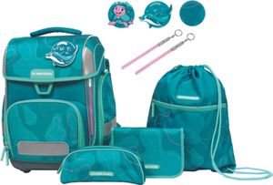 SCHNEIDERS Schulranzen-Set Ergolite Aqua Love Kunstfaser türkis
